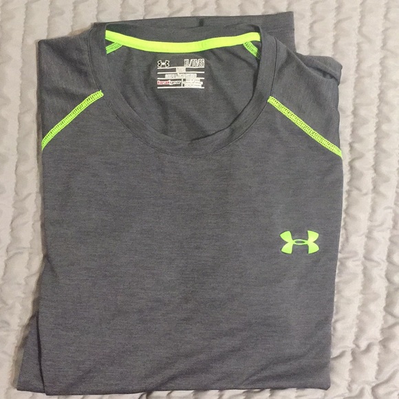 neon green under armour shirt